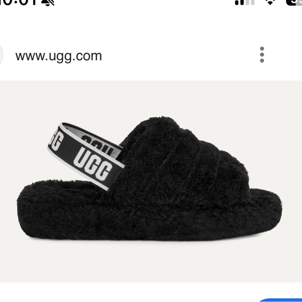 UGG Fluff Yeah Slide Black